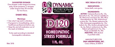 d120-01.jpg PRINCIPAL DISPLAY PANEL - 1 FL. OZ. Bottle Label - d120 01