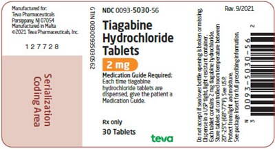 Tiagabine Hydrochloride Tablets 2 mg, 30s Label - tiagabine hcl tablets 2 mg 4 mg 12 mg 16 mg 10