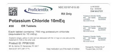 label-potassium-chloride-10meq-100ct.jpg 63187-610-30 - label potassium chloride 10meq 100ct
