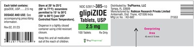 glipizide-tabs-usp-2pt5mg-100s.jpg Glipizide Tablets 2.5mg - NDC 72888-115-01 - 100 Tablets Label - glipizide tabs usp 2pt5mg 100s