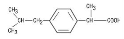 Chemical Structure - ibuprofen 01