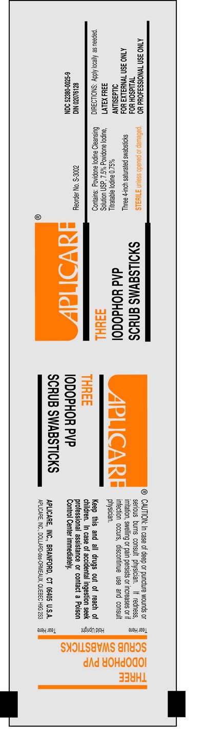 Povidone-Iodine Scrub Swabs, Triples - S3002