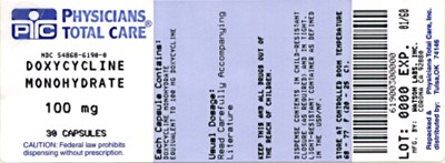 Doxycycline Monohydrate Capsules 100 mg (6190)