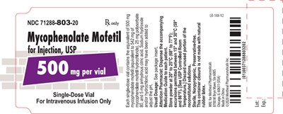 Principal Display Panel – Mycophenolate Mofetil For Injection, Usp 500 mg Vial Label (Myc03 0007 02)