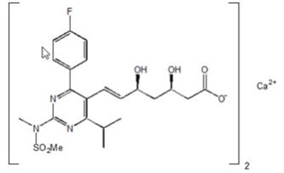 The Following Structural Formula For Rosuvastatin Calcium Is Bis[(e)-7-[4-(4-fluorophenyl)-6-isopropyl-2- [methyl(methylsulfonyl)amino] Pyrimidin-5-yl](3r,5s)-3,5-dihydroxyhept-6-enoic Acid]. (Rosuvastatin Calcium Tablets A079167 1)
