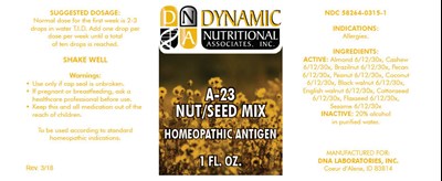 Principal Display Panel - 1 FL. OZ. Bottle Label - a23 01