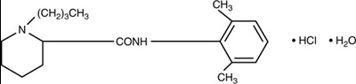 structural formula bupivacaine hydrochloride - marcaine 02