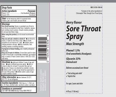 Phenol 1.5% Glycerin 33% (Sore Throat Spray Berry Flavor 1)