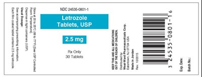 Ndc 24535-0801-1letrozole Tablets, Usp2.5 mgrx Only30 Tablets (Letrozole Tablets 07)