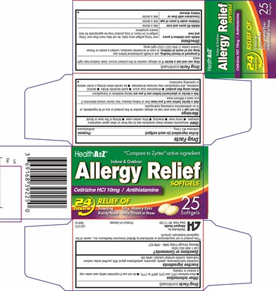 Cetirizine HCl 10mg Softgels (392   Health A2z Cetirizine HCl 10mg Softgels 1)