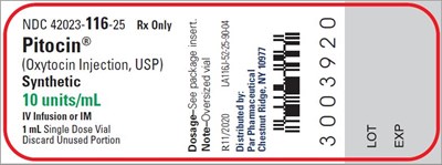 1mL SDV Vial Label - pitocin 2