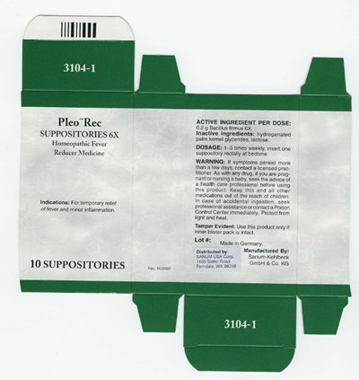 Principal Display Panel (10 Suppository Carton)
