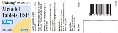 Atenolol Tablets USP 25mg 1000ct