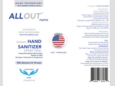 handsanitizer-01.jpg PRINCIPAL DISPLAY PANEL - 59.1 ml Bottle Label - handsanitizer 01