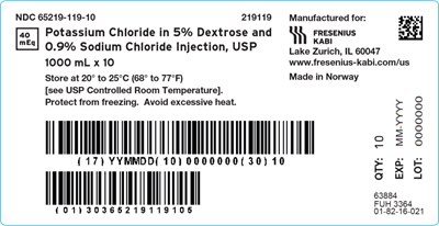 PACKAGE LABEL - PRINCIPAL DISPLAY – Potassium Chloride in 5% Dextrose and 0.9% Sodium Chloride Injection, USP Case Label - pot0m 0001 07
