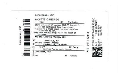 Bottle Label 1 mg - 71610 0255 30