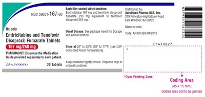emtriteno-fig3.jpg PACKAGE LABEL-PRINCIPAL DISPLAY PANEL - 167 mg/250 mg (30 Tablets Bottle) - emtriteno fig3