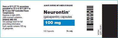 Neurontin Capsules 100 mg Bottle Label - image 05