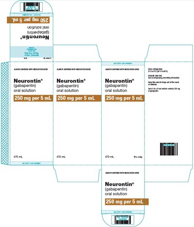 Neurontin Oral Solution 250 mg per 5 mL Carton Label - image 10