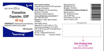 fluoxetine-fig3.jpg PACKAGE LABEL-PRINCIPAL DISPLAY PANEL - 40 mg (100 Capsules Bottle) - fluoxetine fig3
