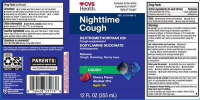 Dextromethorphan Hbr 30 mg, Doxylamine Succinate 12.5 mg (Nighttime Cough Cherry Liquid 1)