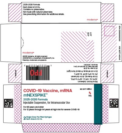 image-03.jpg mNEXSPIKE (COVID-19 Vaccine, mRNA) 2025-2026 Formula Injectable Suspension for Intramuscular Use Single-Dose Pre-Filled Syringe Carton 0.2 mL (80777-400-61) - image 03