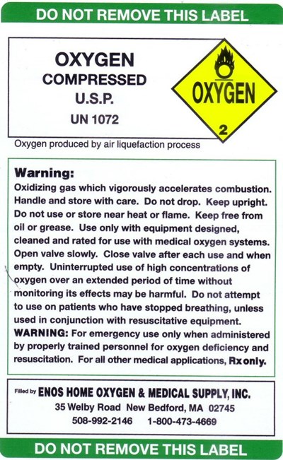 High Pressure Label (Enoshp02)