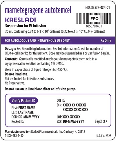 Principal Display Panel (30 mL Bag Label)
