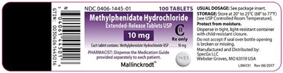 Methylphenidate Hydrochloride Er Tablet Usp (10 mg Bottle Of 100) (Methylphenidate Hydrochloride Tablets 16)