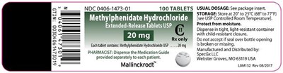 Methylphenidate Hydrochloride Er Tablet Usp (20 mg Bottle Of 100) (Methylphenidate Hydrochloride Tablets 17)