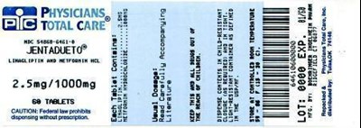 Jentadueto (linagliptin and metformin hydrochloride) tablets - 6461