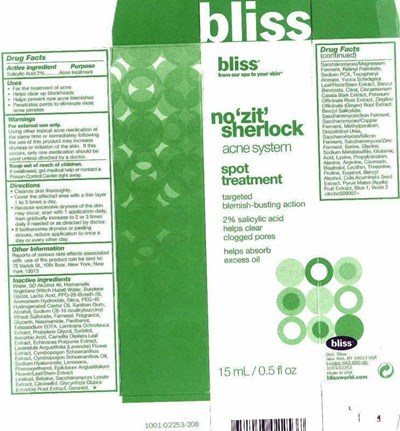 Bliss No Zit Sherlock 4 Label - Bliss No Zit Sherlock4