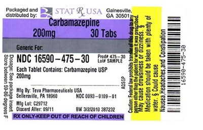 Carbamazepine 200mg Label Image (Carbamazepine 200mg Label)