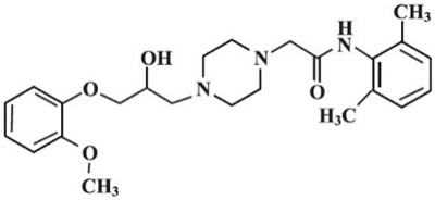 Chemical Structure - ranolazine 01