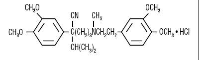 Verapamil Hydrochloride Structural Formula (98a3ef97 B447 4bfc B284 13acd00bda5b 01)