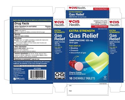 Cvs Gas Relief Simethicone 125 mg 18 Ct (Sm134chr)