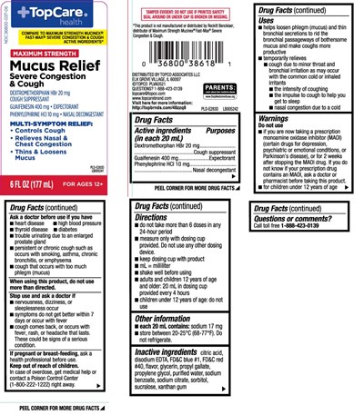 Dextromethorphan Hbr 20mg Guaifenesin 400 mg Phenylephrine Hci 10 mg (Mucus Relief Congestion And Cough Max Strength Liq 1)