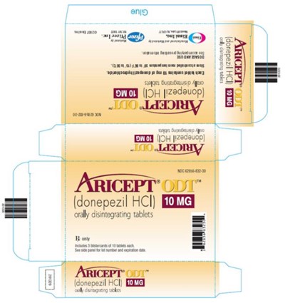 Ndc 62856-832-30aricept® Odt™(donepezil HCl) 10 mgorally Disintegrating Tablets (Aricept 13)