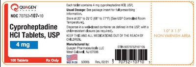 PRINCIPAL DISPLAY PANEL - 100 Tablets Bottle Label - container4mg100cc