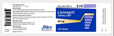 40mg Pdp (Lisinopril Usp 10 mg 7)