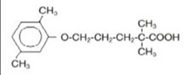 Gemfibrozil-structural-formula (Structural Formula)