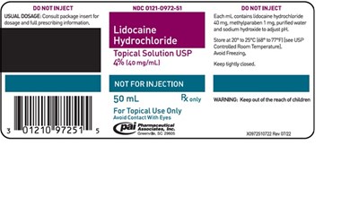 50 mL- Lido Bottle Label (Lidocaine Hydrochloride Topical Solution Usp  Fn 0 4)