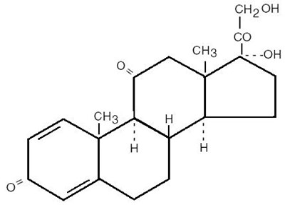 Chemical Structure - prednisone tablet 01