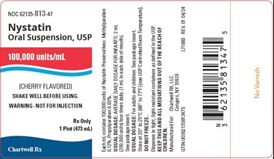 Image Description (Nystatin Oral Suspension 473ml Bottle Label)