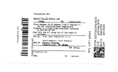 Bottle Label 20 mg (71610 0464 60)