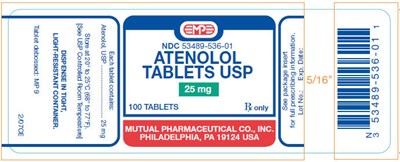 atenolol-02.jpg PRINCIPAL DISPLAY PANEL - 25 mg Tablet Label - atenolol 02