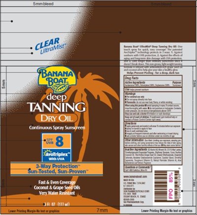 Principal Display Panelbanana Boat Deep Tanning Dry Oil Spf 8 (Banana Boat Deep Tanning Dry Oil Spf 8 01)