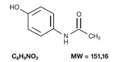Chemical Structure Apap (Structural Formula Acetaminophen)