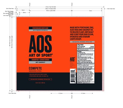 Art Of Sport Shampoo Conditioner Anti-dandruff Compete Label Image (Shampoo Compete Shrink V7 3)