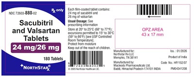 956 (Sacubitril Valsartan 24 mg 26 mg 180 Baddi)